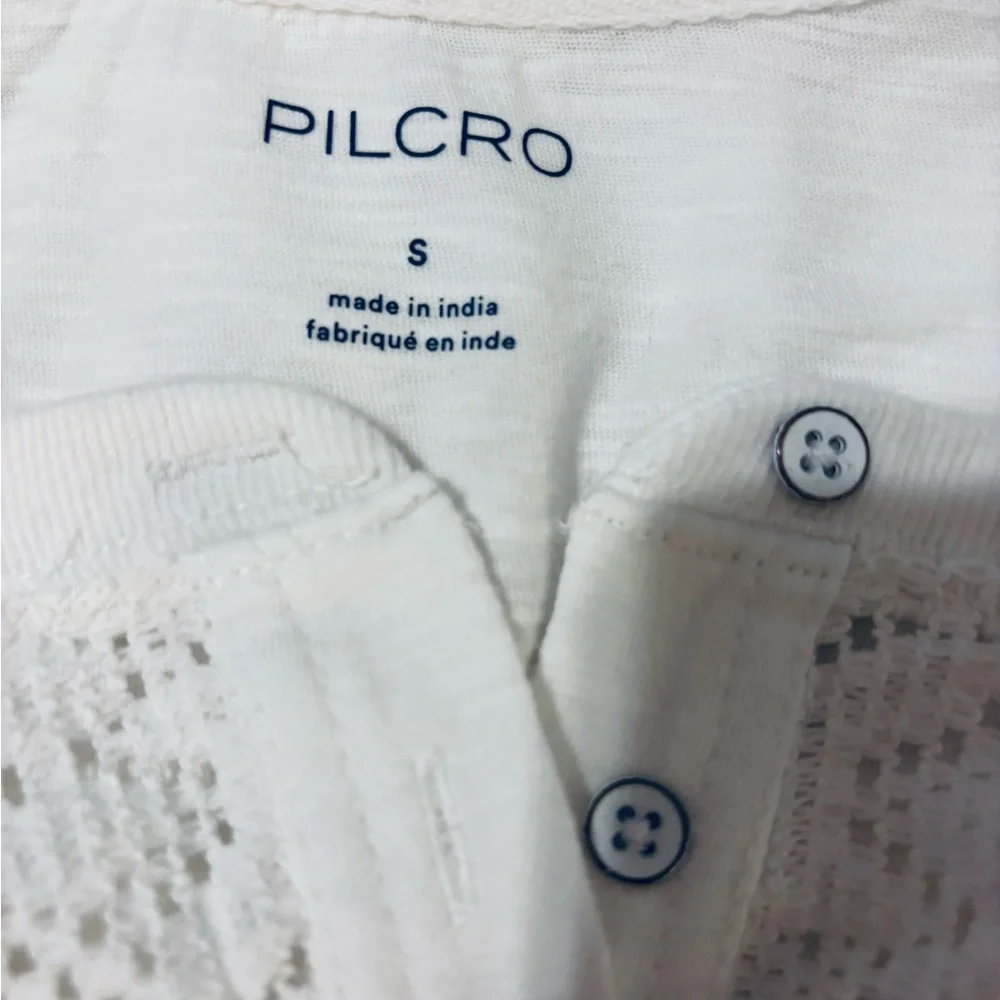 Pilcro Anthropologie White Lace Detail Top nwt - Picture 10 of 15